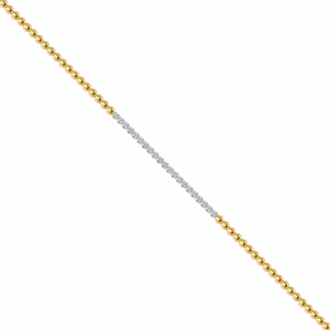 LADIES BRACELET 1.00CT ROUND DIAMOND 14K YELLOW GOLD