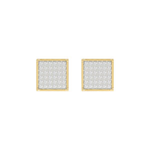 10K Yellow Gold 0.25Ct Round Diamond 4 Prong Yuva Earrings Elegant Fashion Earrings Jewelry