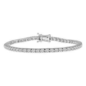 LADIES BRACELET 2.00CT ROUND DIAMOND 14K WHITE GOLD